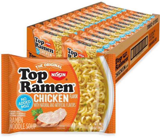 Nissin 닛신 톱 라멘 치킨 맛 85g x24개입 Top Ramen Chicken Flavor, 24개