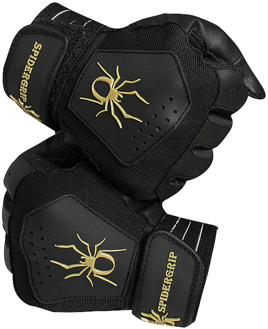 유소년 사회인 야구배팅장갑 양손착용 - 스파이더그립 파워디지털 배팅장갑, 1개, 블랙