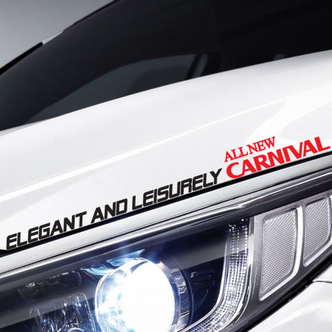 티커벨 올뉴카니발 슬로건 로고 데칼스티커 TKSLH-58, 소형 오렌지, 1개