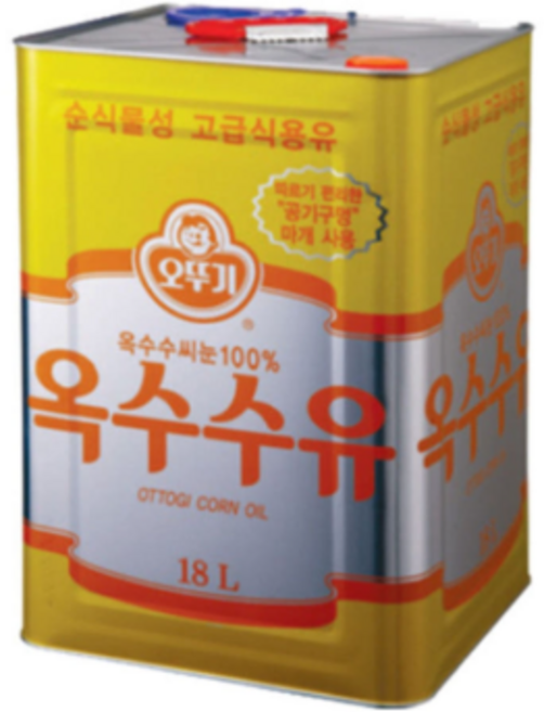 오뚜기 옥수수유 18L 옥배유 옥수수배아100%, 1개