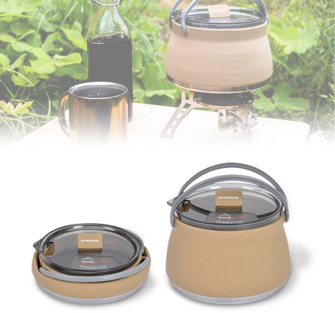감성캠핑 백패킹 접이식 주전자 폴딩 냄비 라면포트 인덕션냄비 캠핑주전자 라면냄비