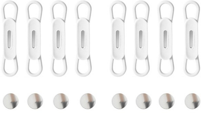 베보르 실리콘 마그네틱 펜홀더 냉장고자석 화이트, 8개