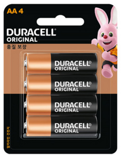 듀라셀 알카라인 스몰카드 건전지 AA 4개입 5개