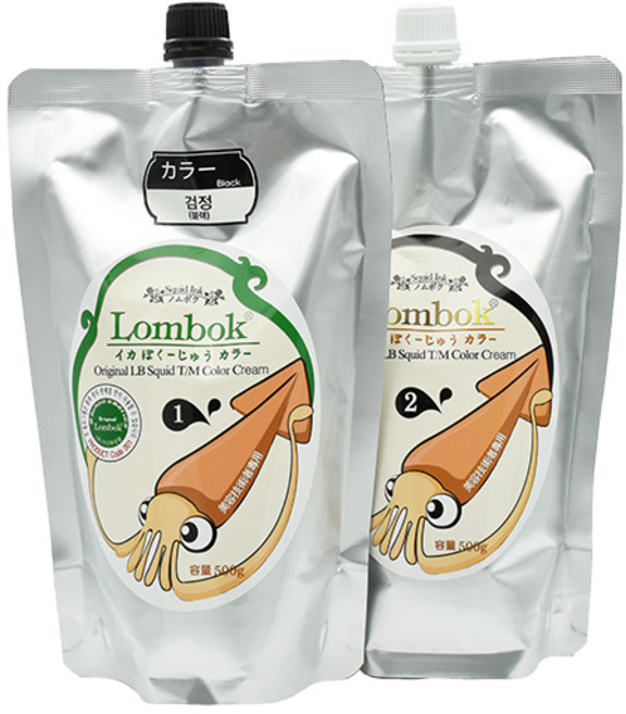 롬복 오징어먹물 엘비 스퀴드 트리트먼트 컬러 크림 500ml 오리지날, 블랙, 1개