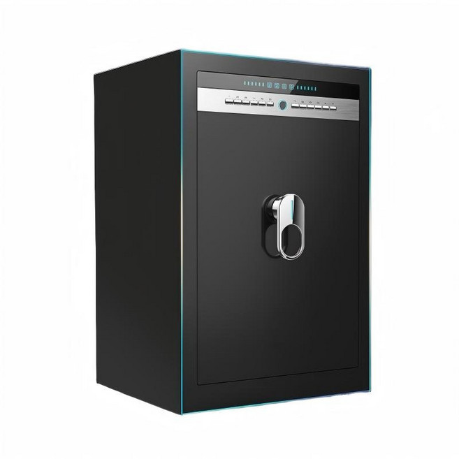 LOVFIR 지문 금고 홈 스틸 금고 스마트 히든 금고, 블랙 45CM