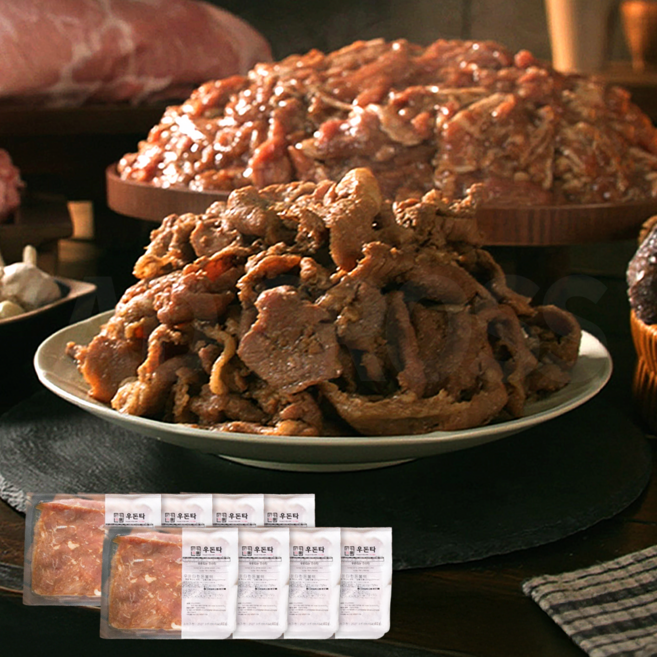 [인포벨]TV홈쇼핑정품 애드크로스 우돈타 한돈 돼지 불백 양념육 국내산 돼지고기 불고기 전골 간편식 반찬, 1세트, 1.6kg