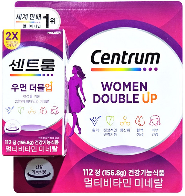 센트룸 여성용 우먼 더블업 멀티비타민 미네랄 영양제, 112정, 1개