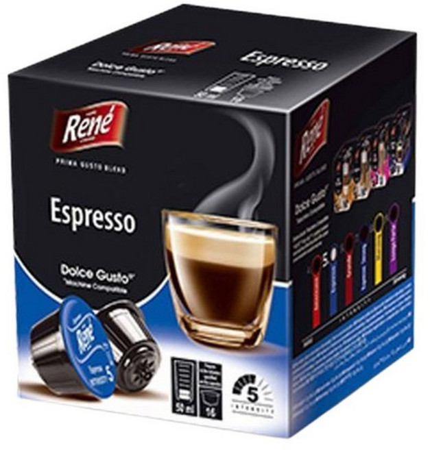 Rene 돌체구스토 호환 에스프레소 캡슐커피, 7g, 16개입, 1개