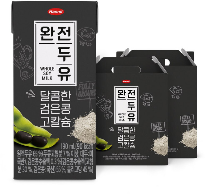 한미 완전두유 달콤한 검은콩 고칼슘, 190ml, 32개