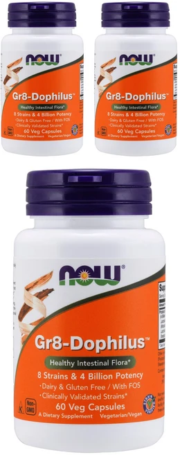 나우푸드 Gr8-도필러스 유산균 베지 캡슐, 60정, 3개 - 쿠팡