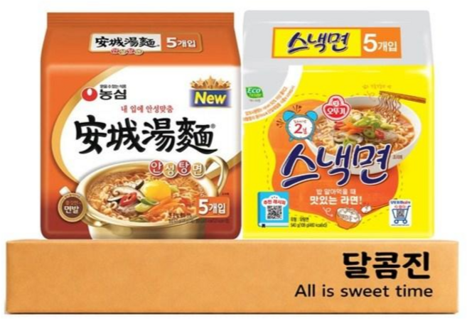 [달콤진] 안성탕면 5P + 스낵면 5P, 1세트