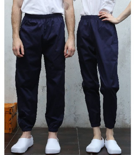 네이비색 상하밴드형바지 위생작업복 바지 식품공장 바지 햅썹위생바지 고무줄바지
