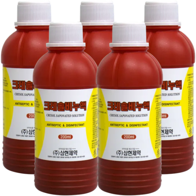 푸름살림 삼현 크레솔 비누액 200ml 5개 크레졸 소독 야생동물 퇴치, 1개