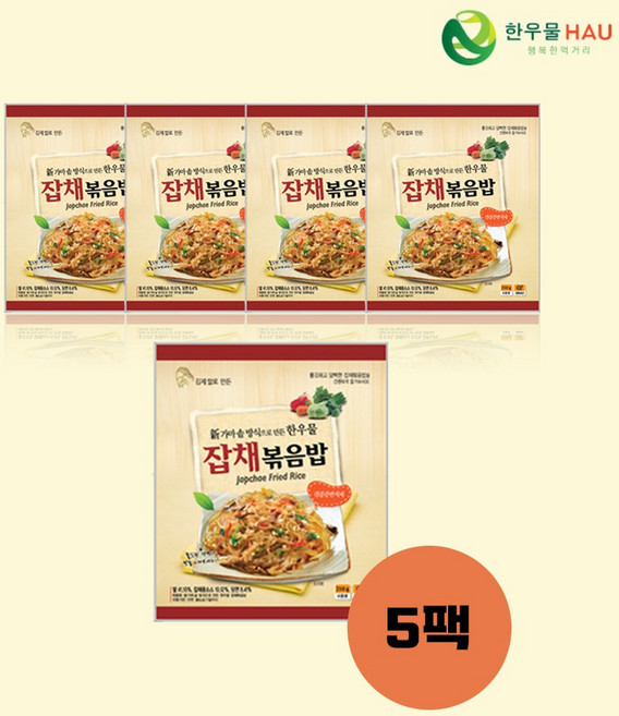 한우물 오리지날 잡채볶음밥, 5개, 210g