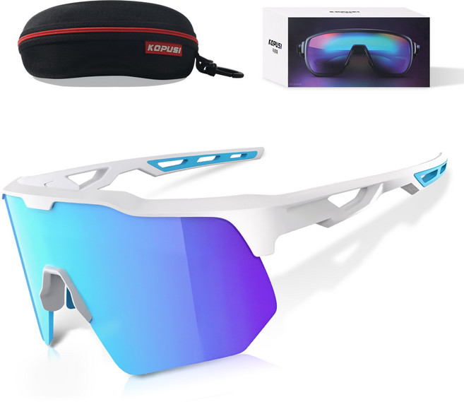 YOPENCE 방풍 러닝 선글라스 변색 스포츠 선글라스 골프 등산 야구 남녀공용