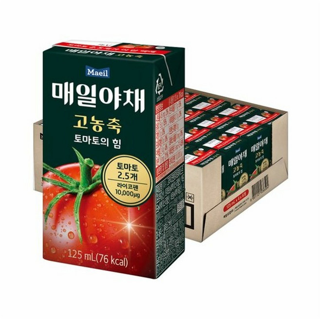 매일유업 매일야채 고농축 토마토의 힘, 125ml, 25개