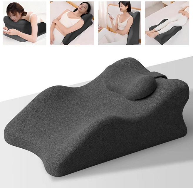 루무 다리베개 다기능 베개 패드 다리 올림 쿠션 다기능 엎드려 자는 베개 발돋움 핸드폰놀이, 진 그레이, 1개