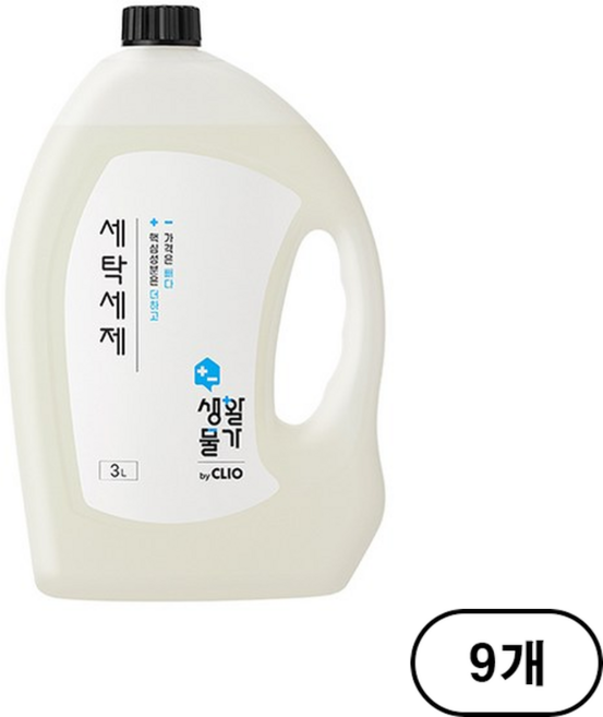 크리오 생활물가 세탁세제 일반드럼겸용, 3L, 9개