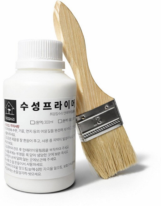 (2종세트) 최강집수리 인테리어필름 수성프라이머 300g 2인치붓, 1개