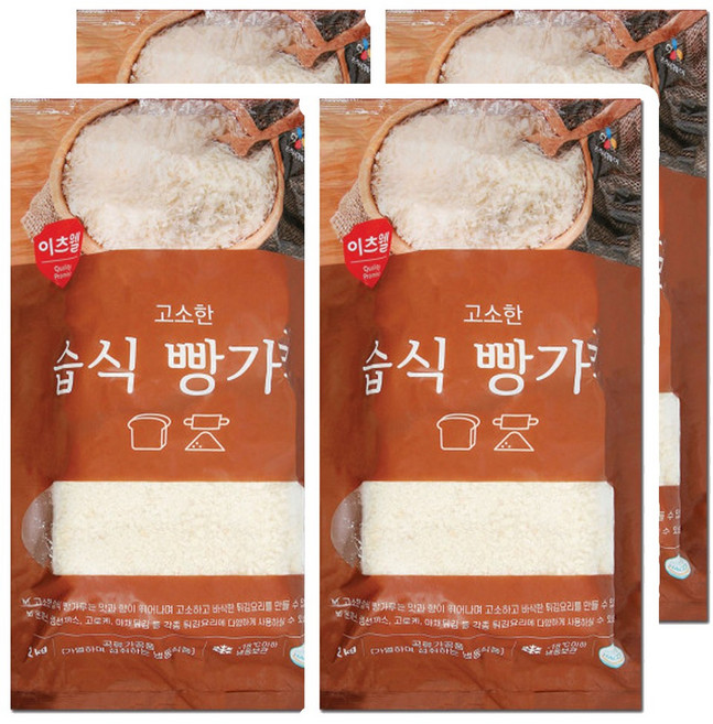 CJ 이츠웰 고소한 습식 빵가루 2KG, 4개