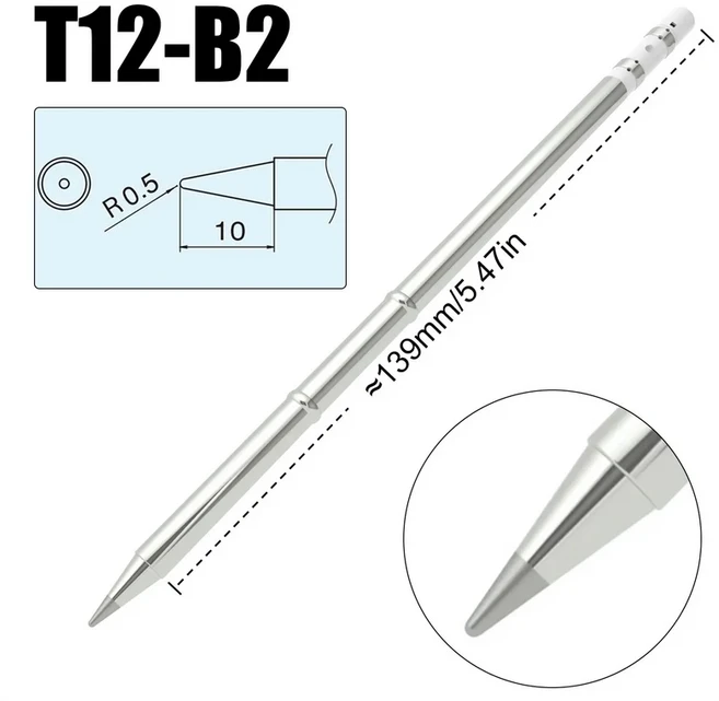 T12 납땜 인두 팁 ILS J02 C1 KU for Hakko Fx951 DIY 스테이션 키트 용접 도구, 07 1Pc T12-B2