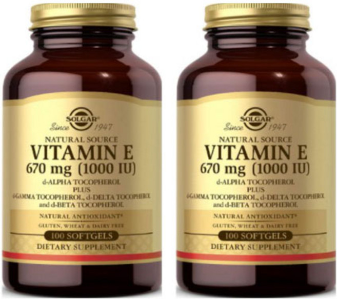 솔가 비타민 E 1000IU 믹스드 토코페롤 소프트젤, 100정, 2개