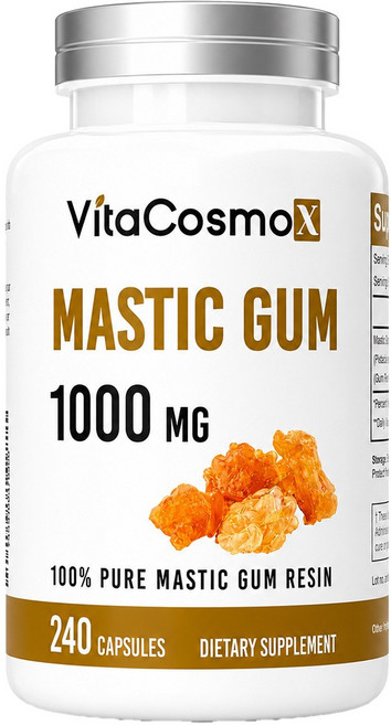 VitaCosmoX 매스틱 검 1000mg 캡슐, 1개, 240정