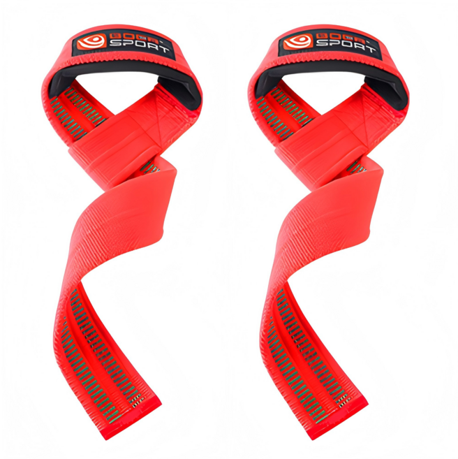 CIIECE 리프팅 논슬립 헬스 스트랩, 레드, 1세트