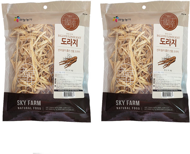 말린도라지 보름나물 제철나물 국산 건도라지 50g 2봉, 2개