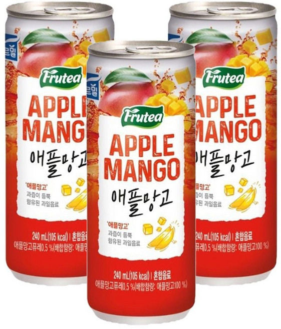 HOOT 푸르밀 애플망고 60캔 240ml 2박스)
