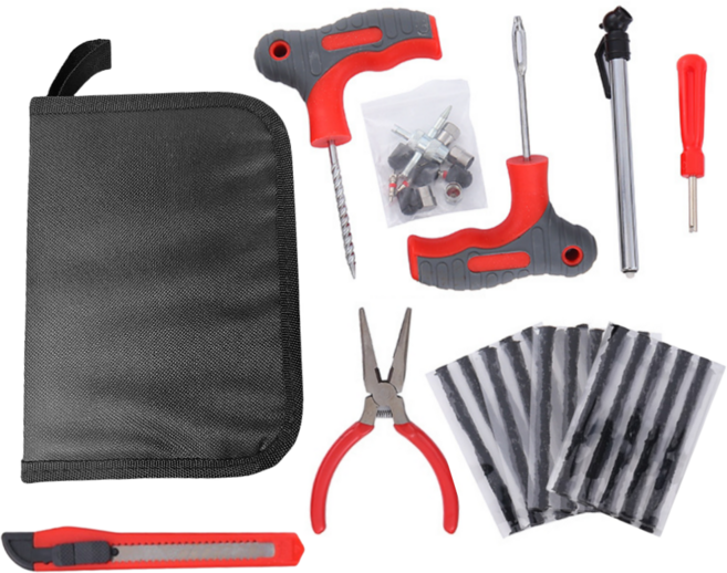 타이어 펑크 수리 고급형 올인원, 단일, 1개