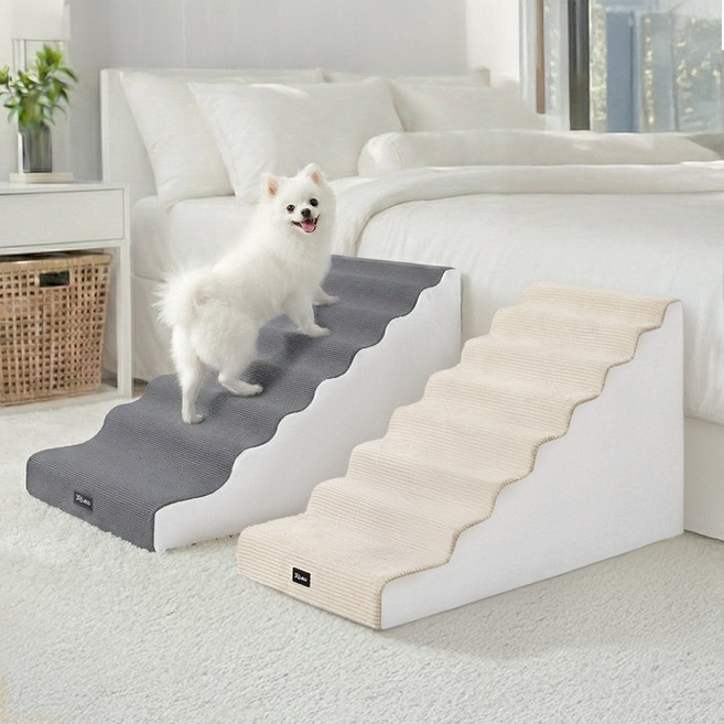 강아지 계단 논슬립 슬라이드 스텝 S010, 1개, 강아지계단 S010 아이보리