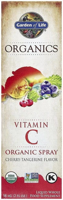 Garden of Life MyKind Organics 비타민C 오가닉 스프레이 체리-탠저린 58ml(2fl oz), GardenofLifeMyKindOrganics비타민C, 1개, 58ml - 쿠팡