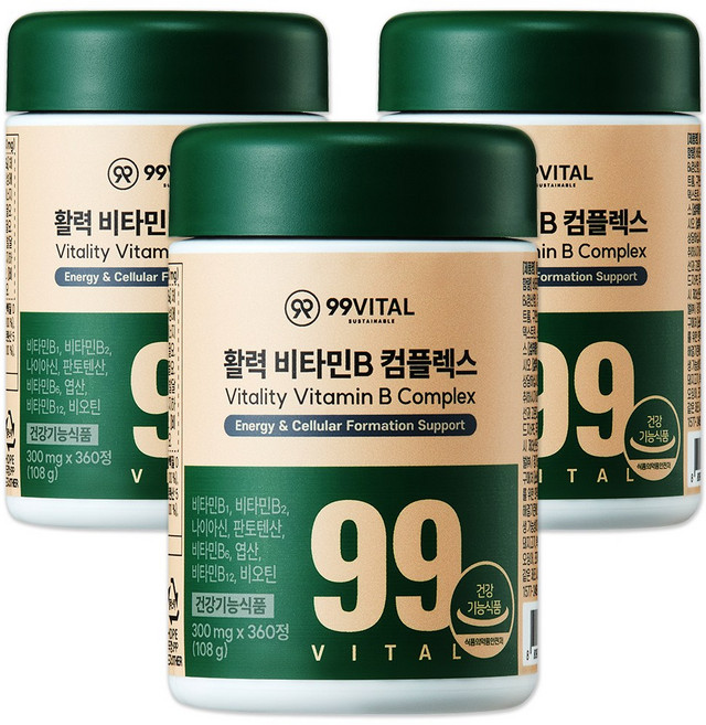 99바이탈 활력 비타민B 컴플렉스, 3개, 360정