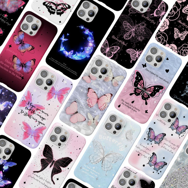 나비 물결 케이스 갤럭시 와이드7 M15 와이드6 버디1 버디2 M23 버디3 A15 버디4 A16