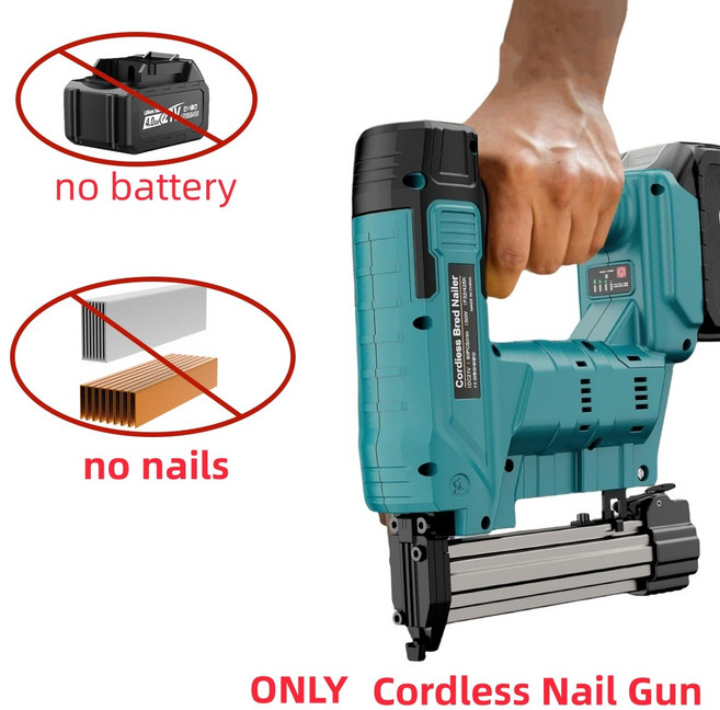 실타카 에어타카 목재 타정기 브러시리스 브래드 네일 손톱 건 2 in 1 무선 러 스테이플 800개 못 포함 마키타 18V 배터리용 목공 링 머신