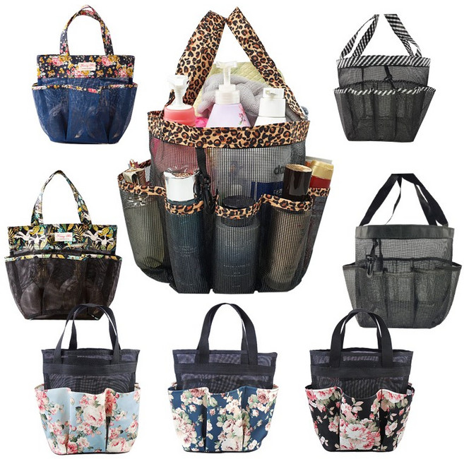 뷰레이터닷컴 물빠지는 포켓 메쉬 목욕가방 목욕탕 사우나 가방 스파백 + 받침대세트, 1.시그니처_핑크