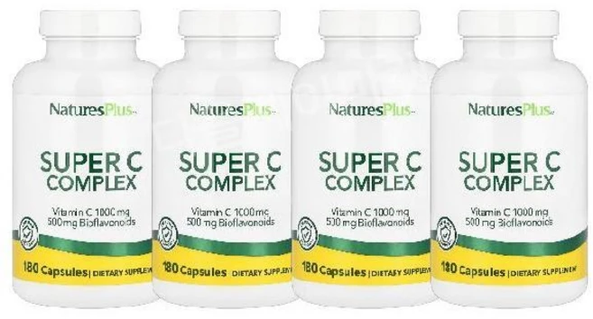 4개 네이처스플러스 비타민씨 아스코르브산 로즈힙 비타민C1000 VitaminC 180캡, 180정 - 쿠팡