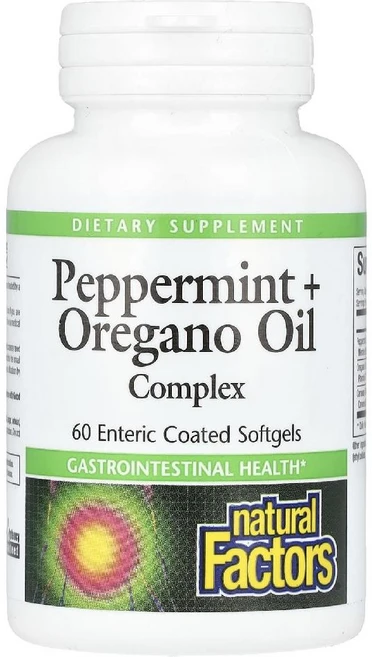 내추럴팩터스 페퍼민트 오레가노 오일 콤플렉스 캐러웨이 코팅 소프트젤 60정, 1 - 쿠팡