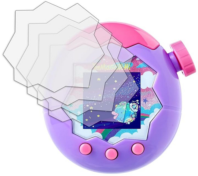 For 4장 반다이 Tamagotchi Paradise(다마고치 파라다이스) 보호 필름 0.15mm 초박형 AR 저반사 광택 YCJDP3H 소프트핏 고투과율 기포 방지 지문방지 자