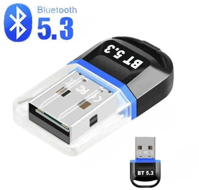차량용 블루투스 PC 스피커용 미니 무선 USB 동글 마우스 키보드 음악 오디오 리시버 5.3/5.1, 1.Bluetooth 5.1