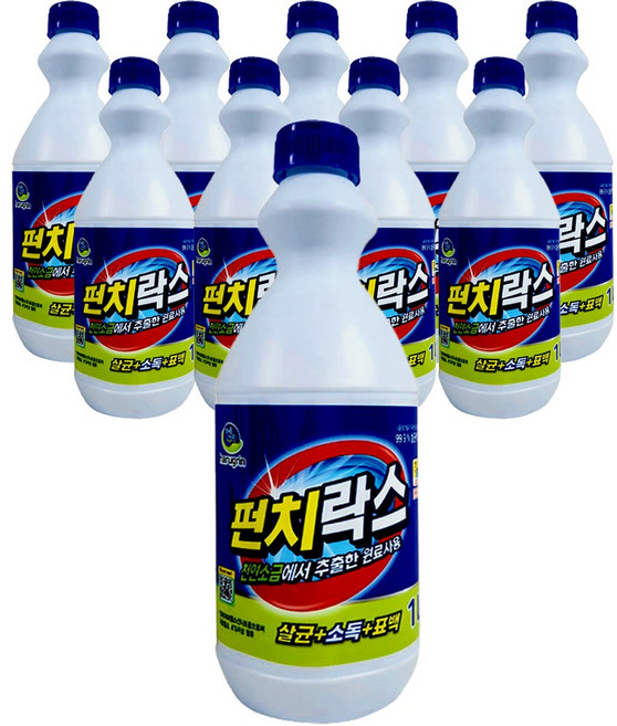 하루그린 살균 표백 청소 펀치락스, 10개, 1L