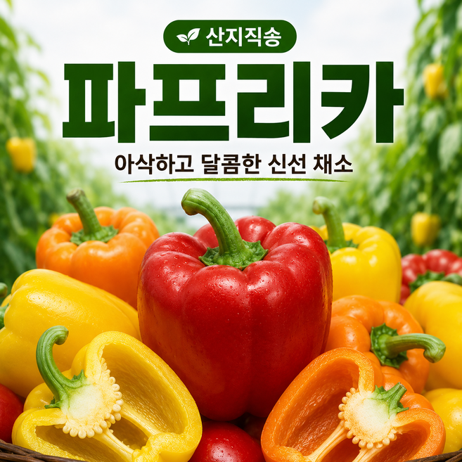 그린쉐어 아삭달콤 파프리카 혼합, 1박스, 1.7kg