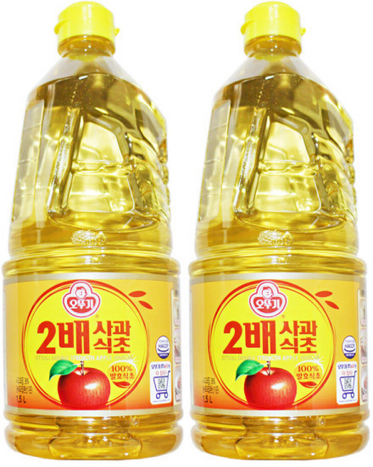 오뚜기 2배 사과식초, 2개, 1.5L
