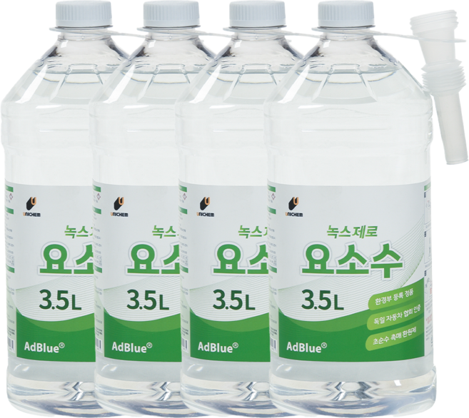 유니켐 녹스제로 요소수 3.5L 특허받은 자바라 포함, 4개