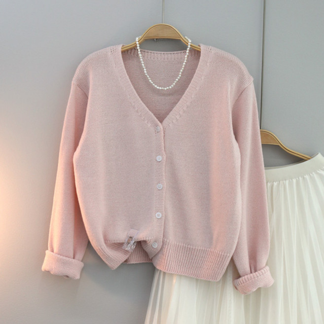 달콩 여성 나이브크롭니트가디건