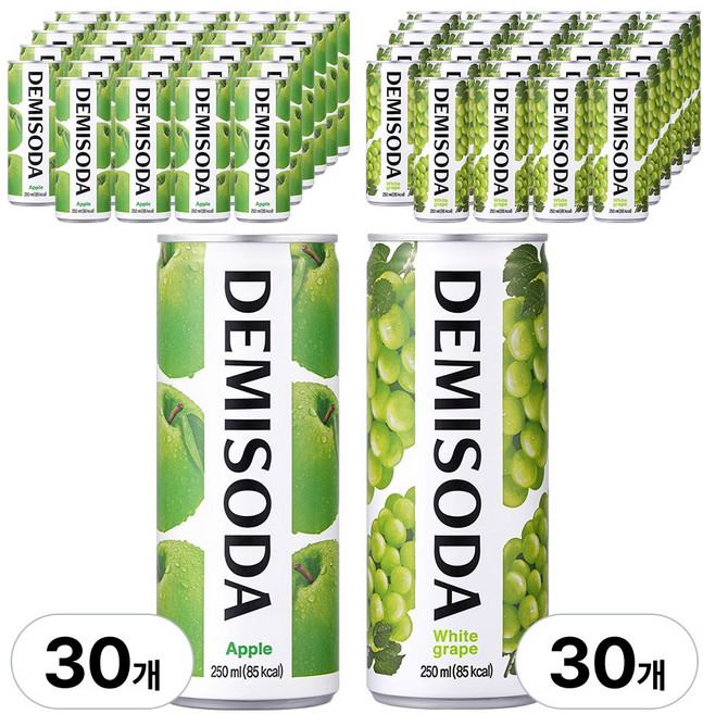 데미소다 애플+청포도, 250ml, 60개