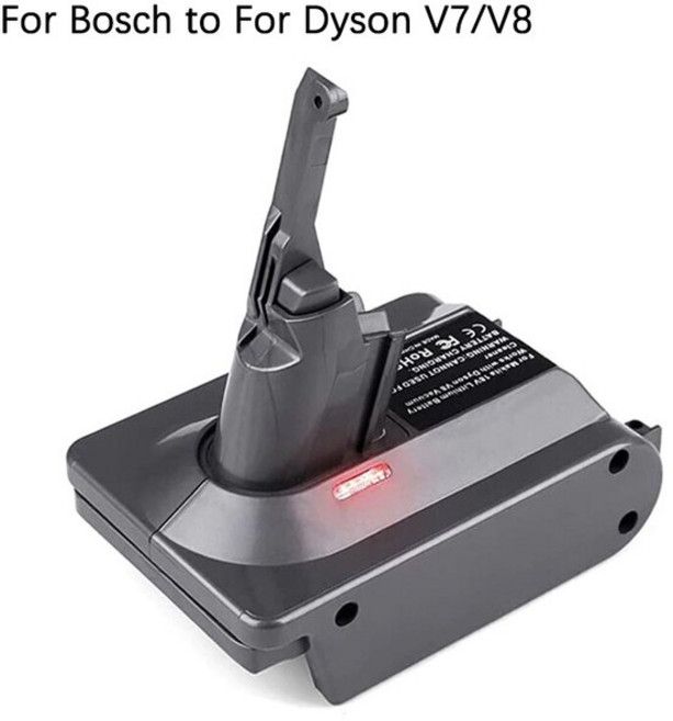 V6 다이슨 청소기용 배터리 어댑터 Bosch 18V 리튬 건전지, 1개