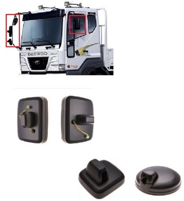 지노기업/노브스 빽미러/대우트럭/구형/열선미러/거울/5톤/25톤/원형미러/사각미러/밤바미러/화물차빽미러/대형트럭/사이드미러/원형미러/사각미러/보조미러/자동차/커민스/차세대/DDC/, 대우 차세대 원형미러, 1개