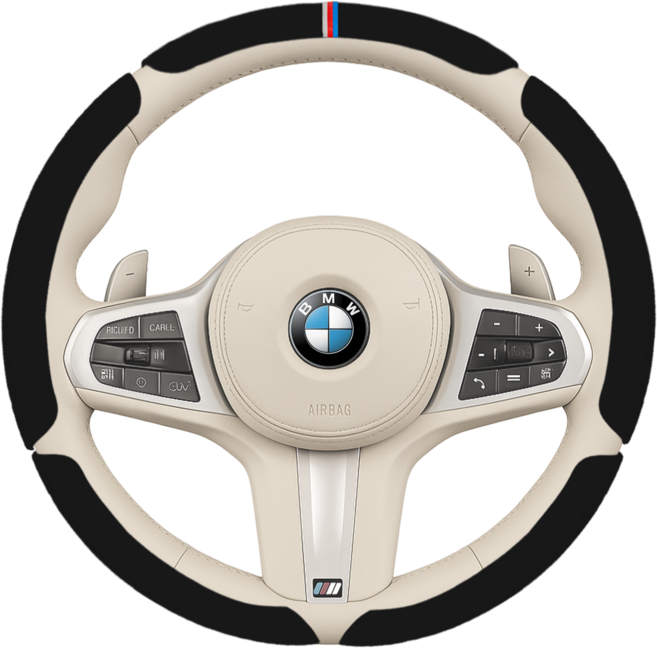 SOTT 자동차 핸들커버 커스텀 알칸타라 스웨이드 5P, 블랙 5개세트